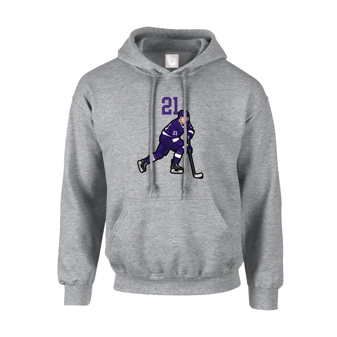 Youth Hoodie — Number Top in Grey