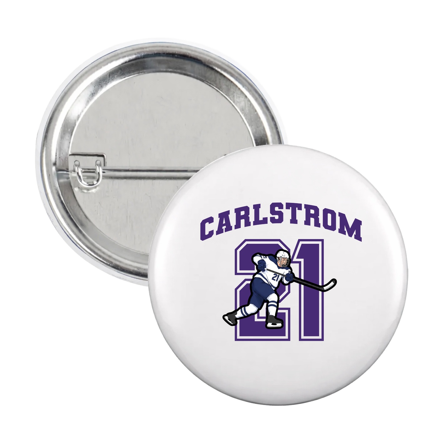 Game Day Button — Number in White