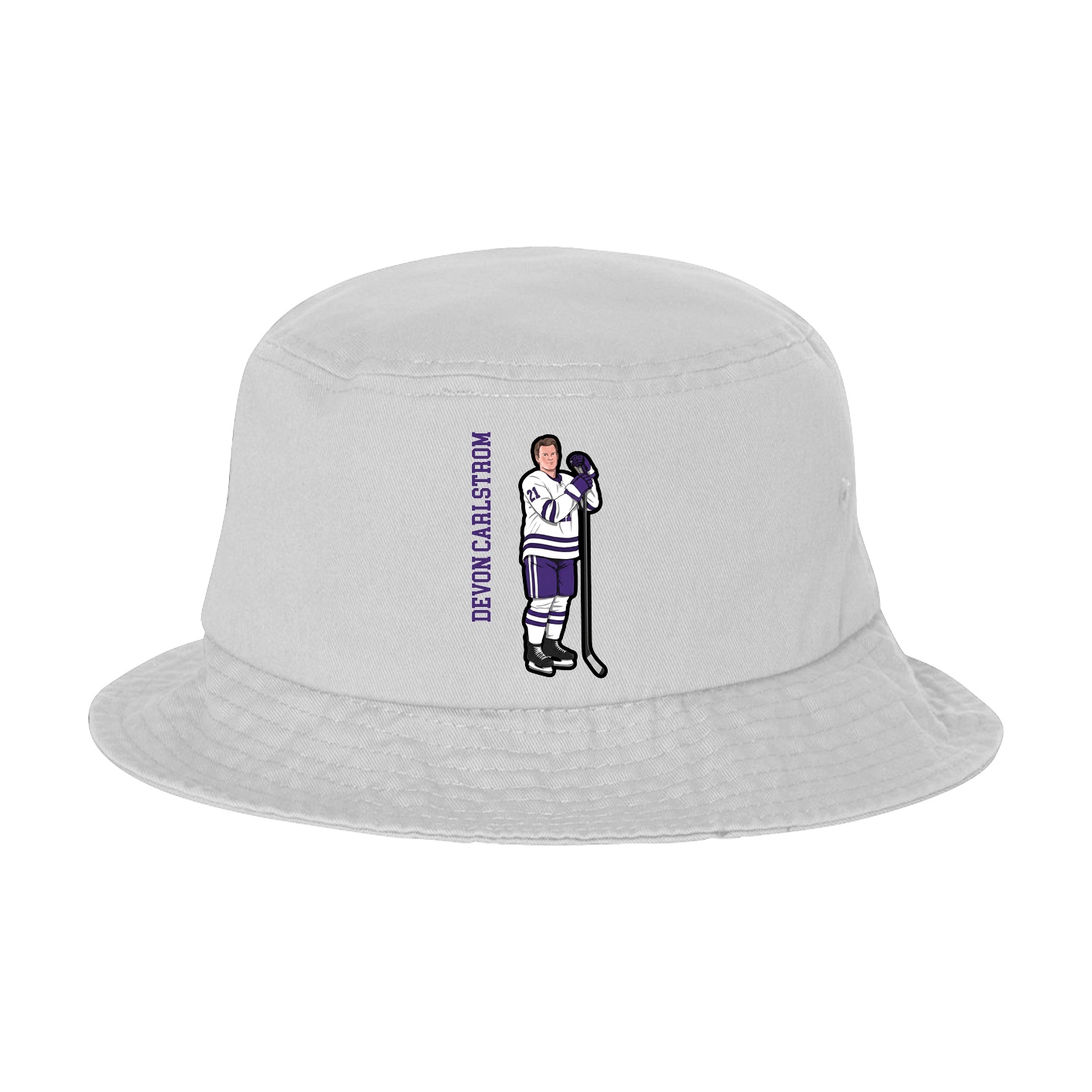 Bucket Cap — Name Vertical in White