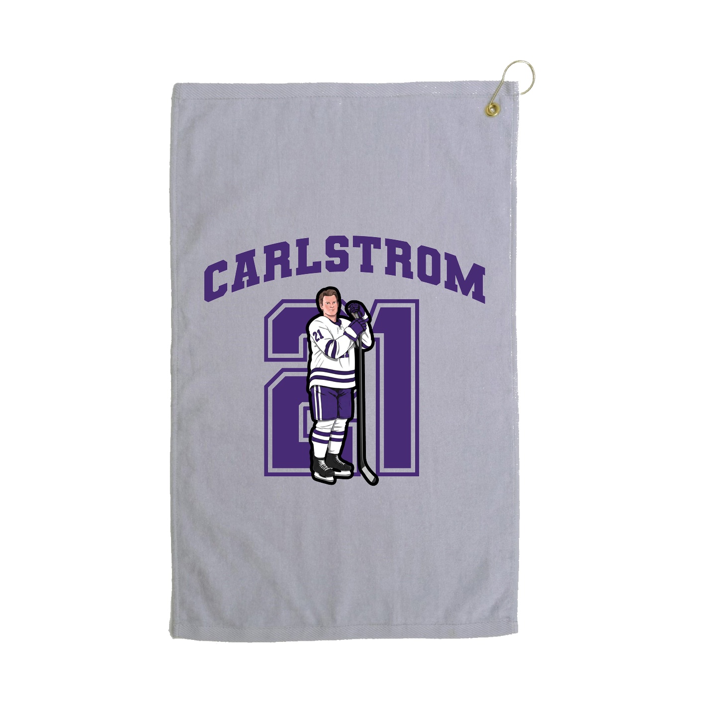 Golf Towel — Number in Grey