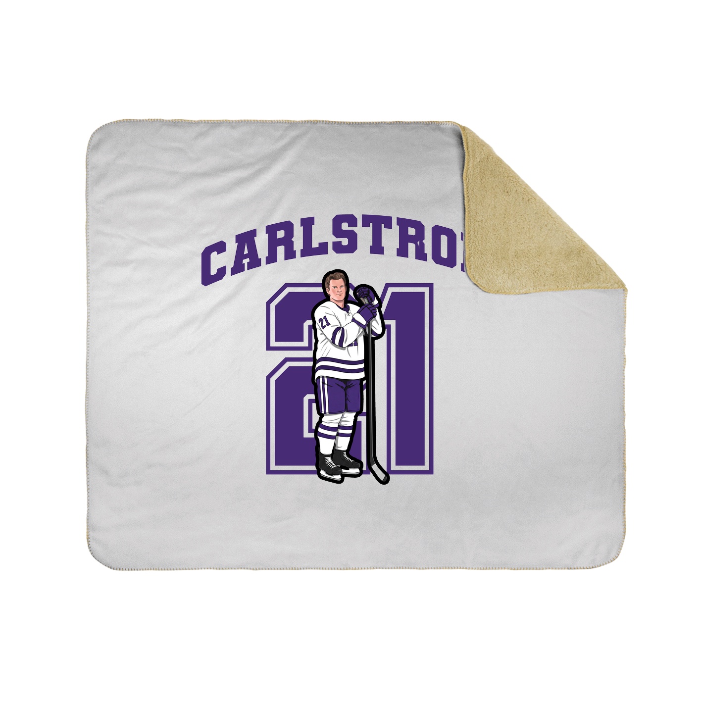 Throw Blanket — Number in White