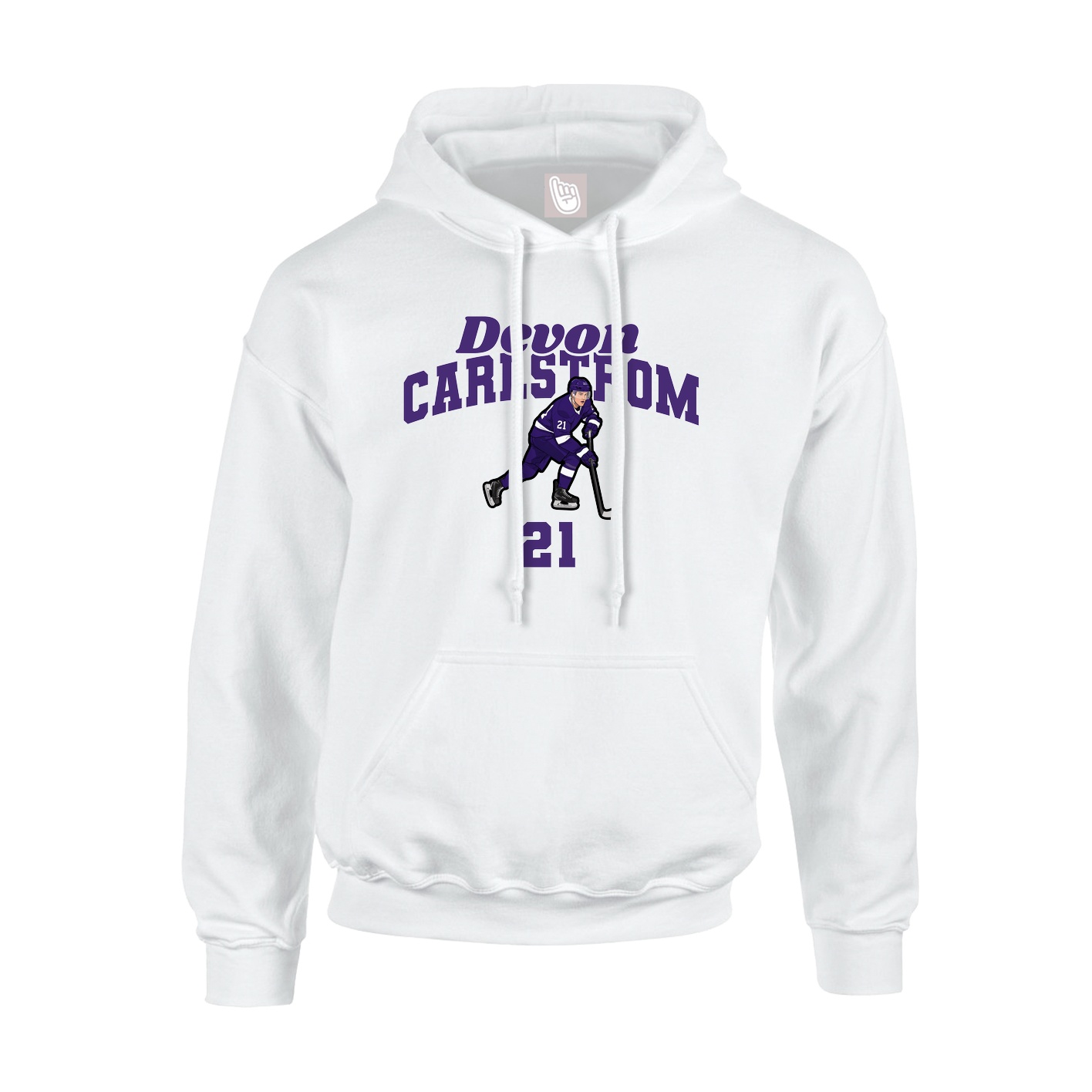 Youth Hoodie — Signature Arch in White