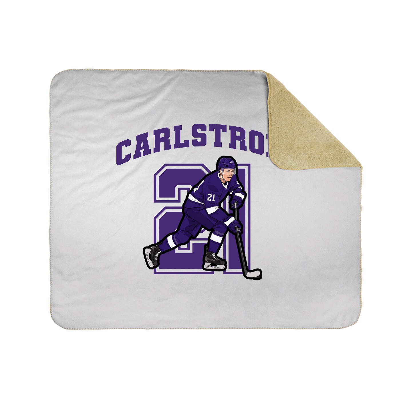 Throw Blanket — Number in White