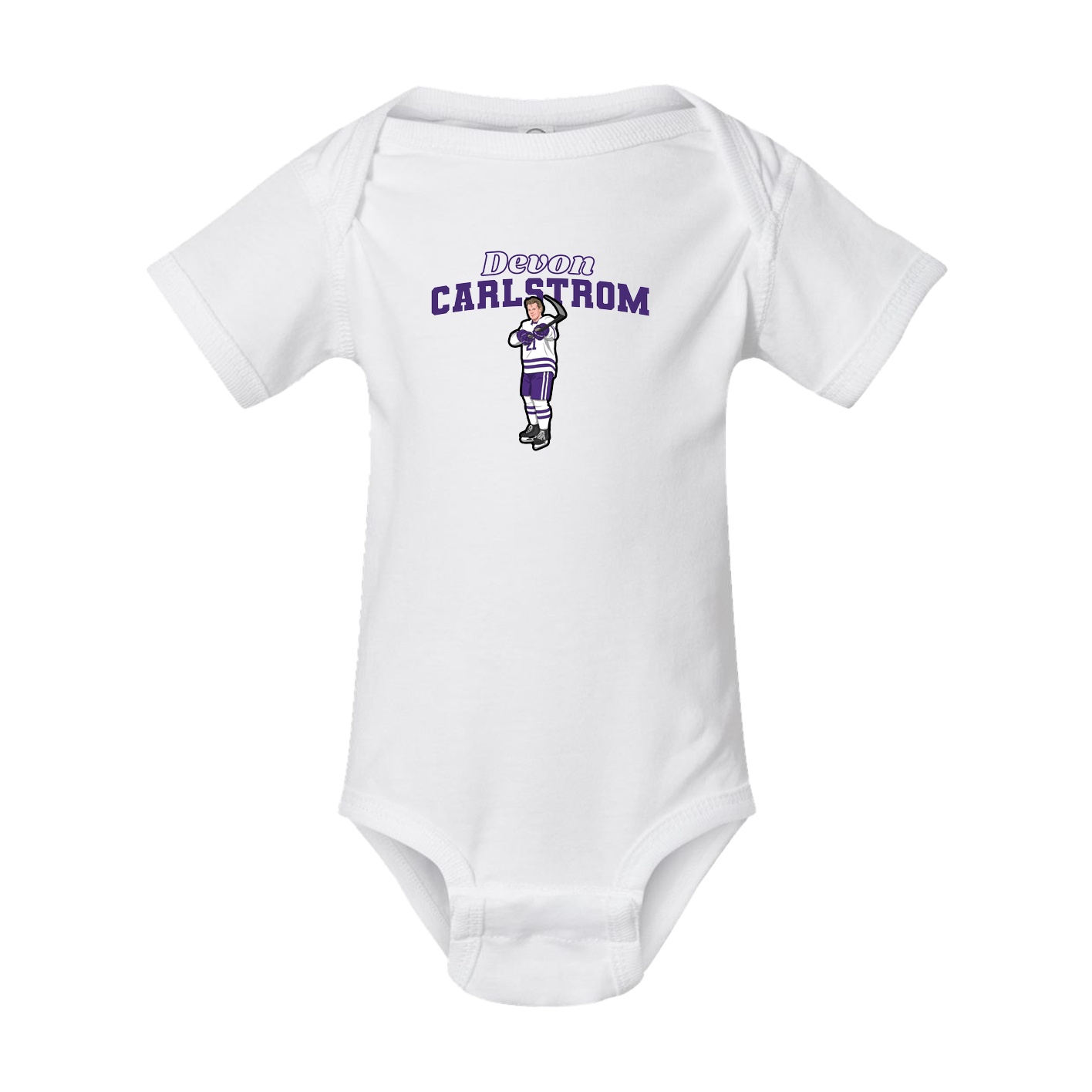 Baby Onesie — Name Arch in White