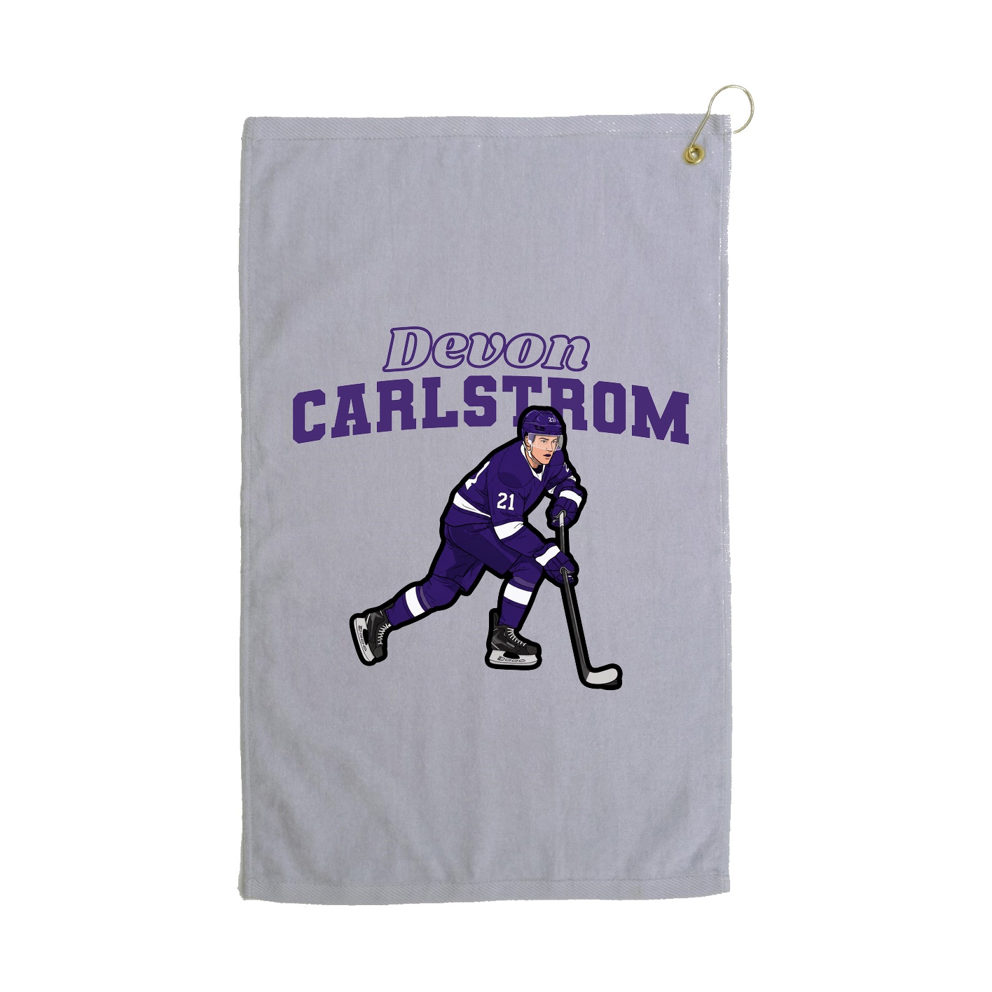 Golf Towel — Name Arch in Grey