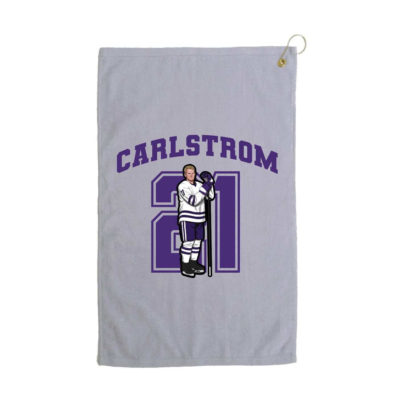 Golf Towel — Number in Grey