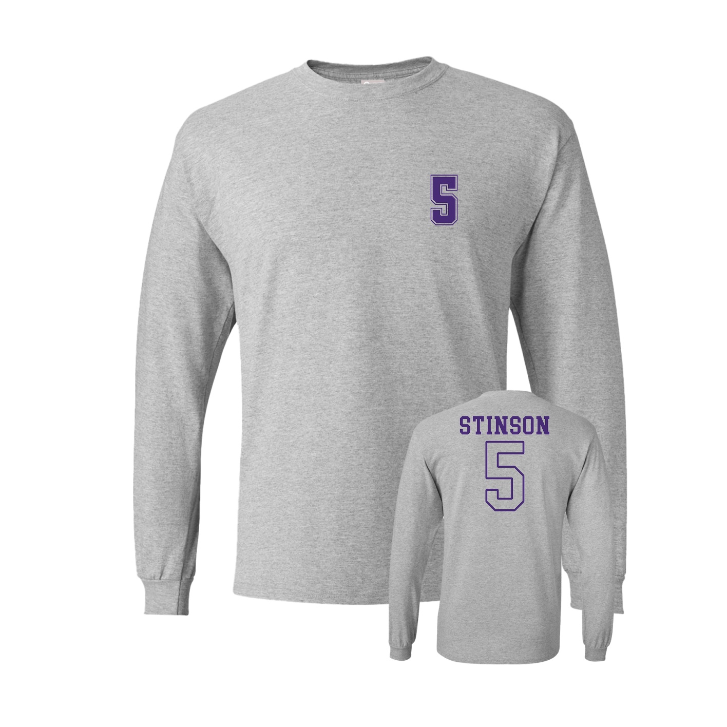 Long Sleeve Tee — Chest Back in Grey