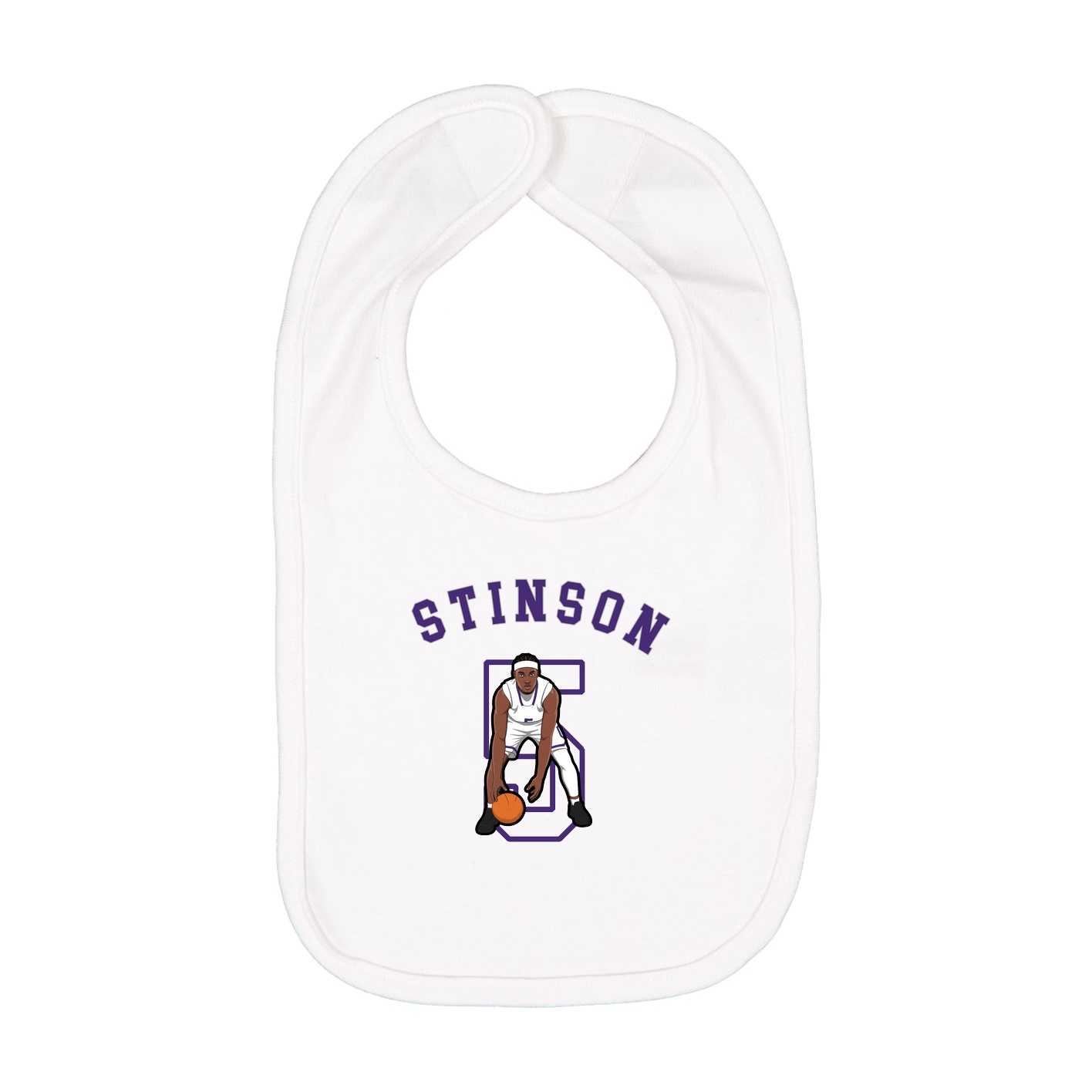 Infant Bib — Shirsey Arch in White