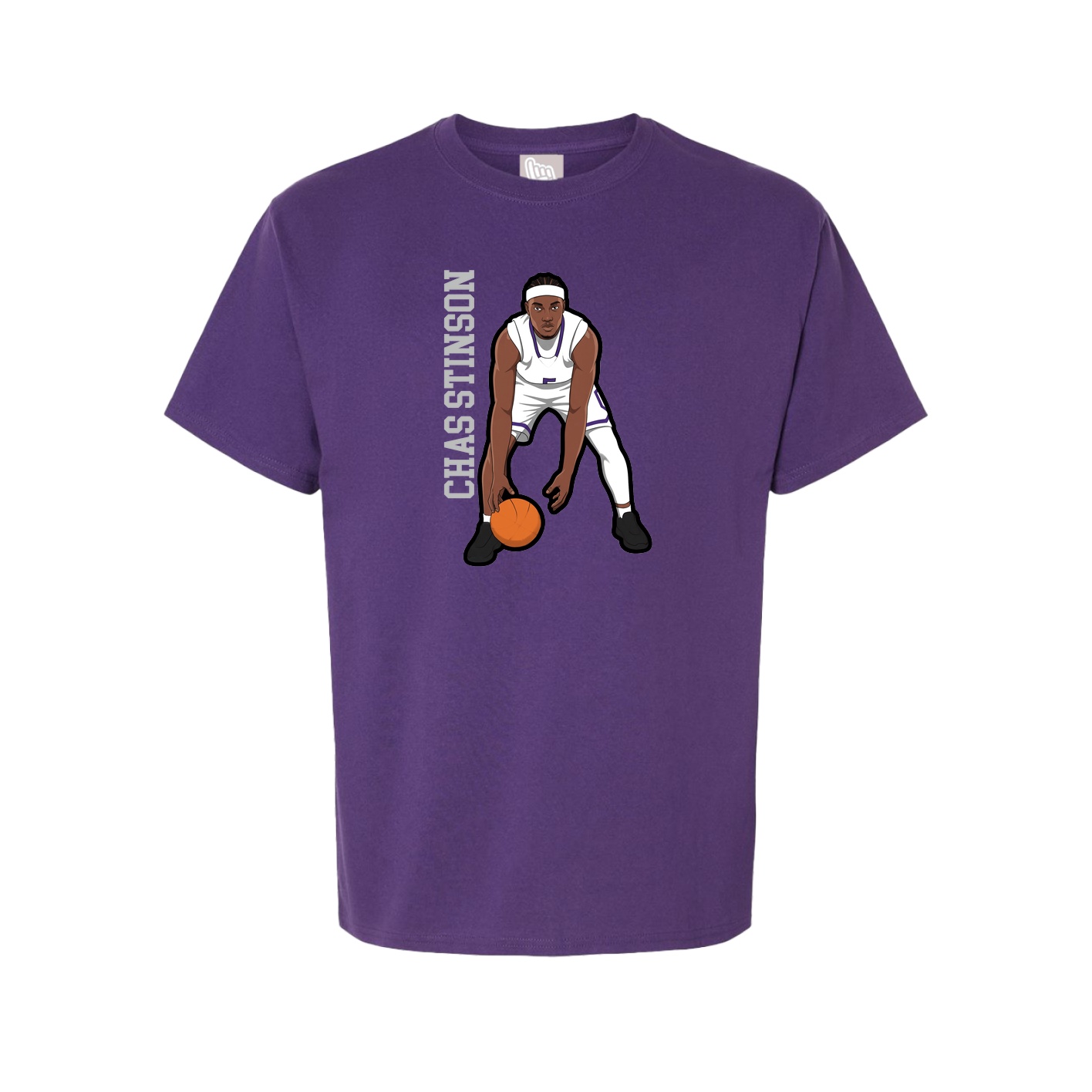 Tee — Name Vertical in Purple