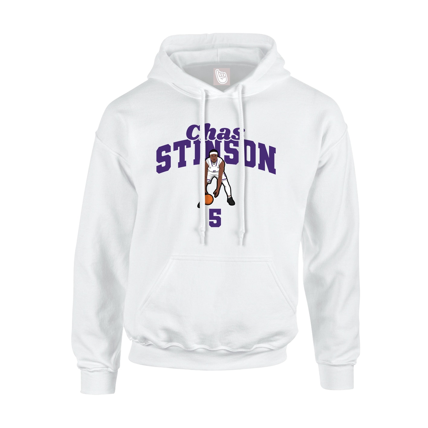 Youth Hoodie — Signature Arch in White