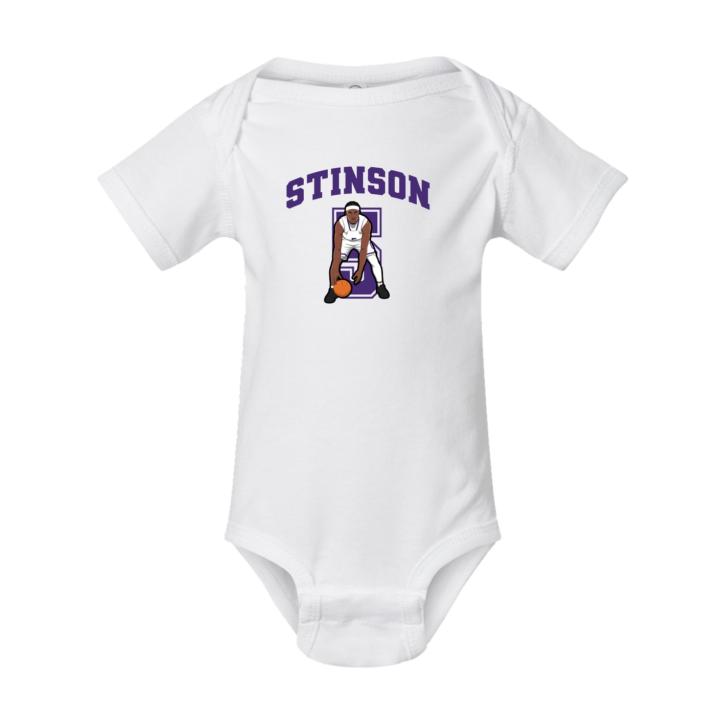 Baby Onesie — Number in White