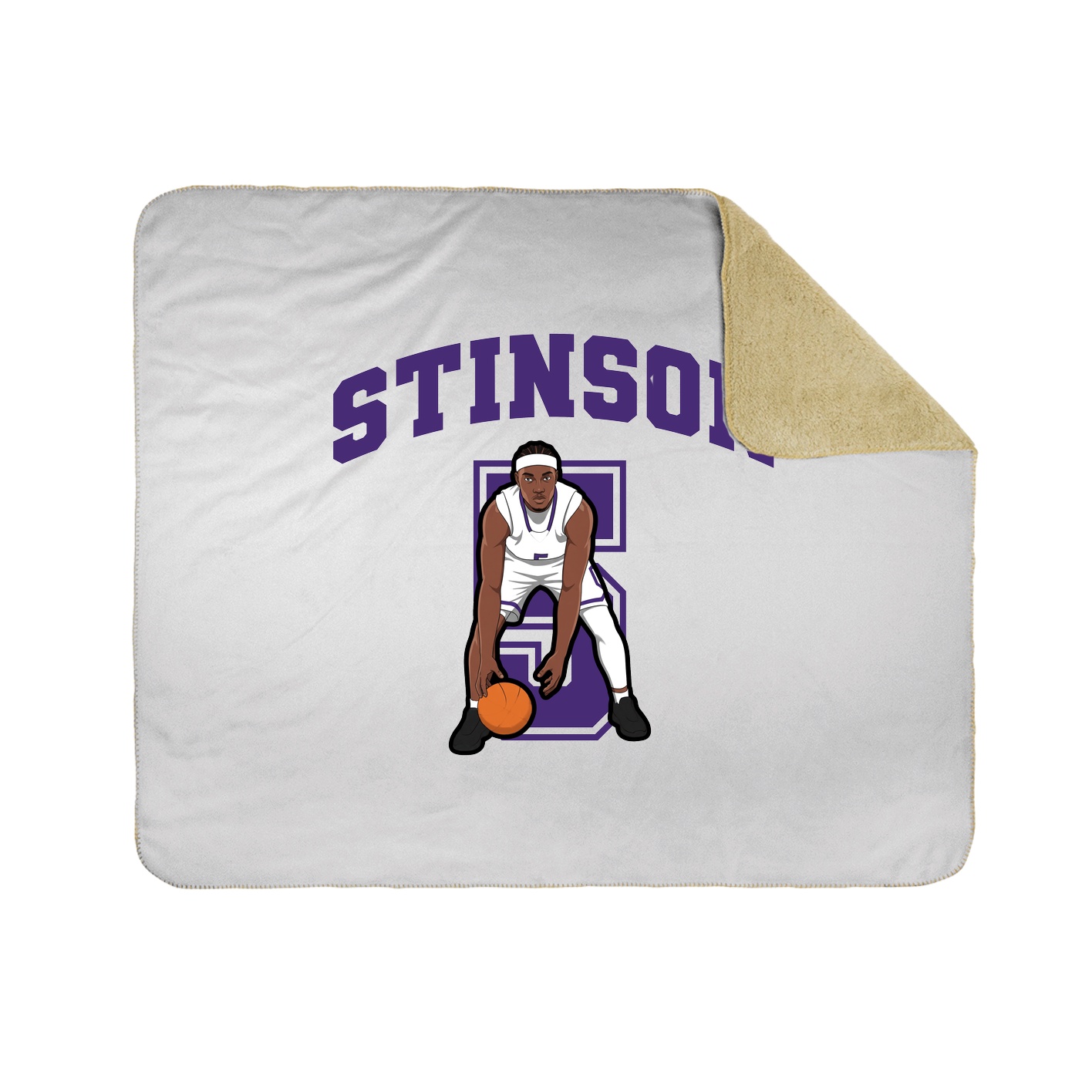 Throw Blanket — Number in White