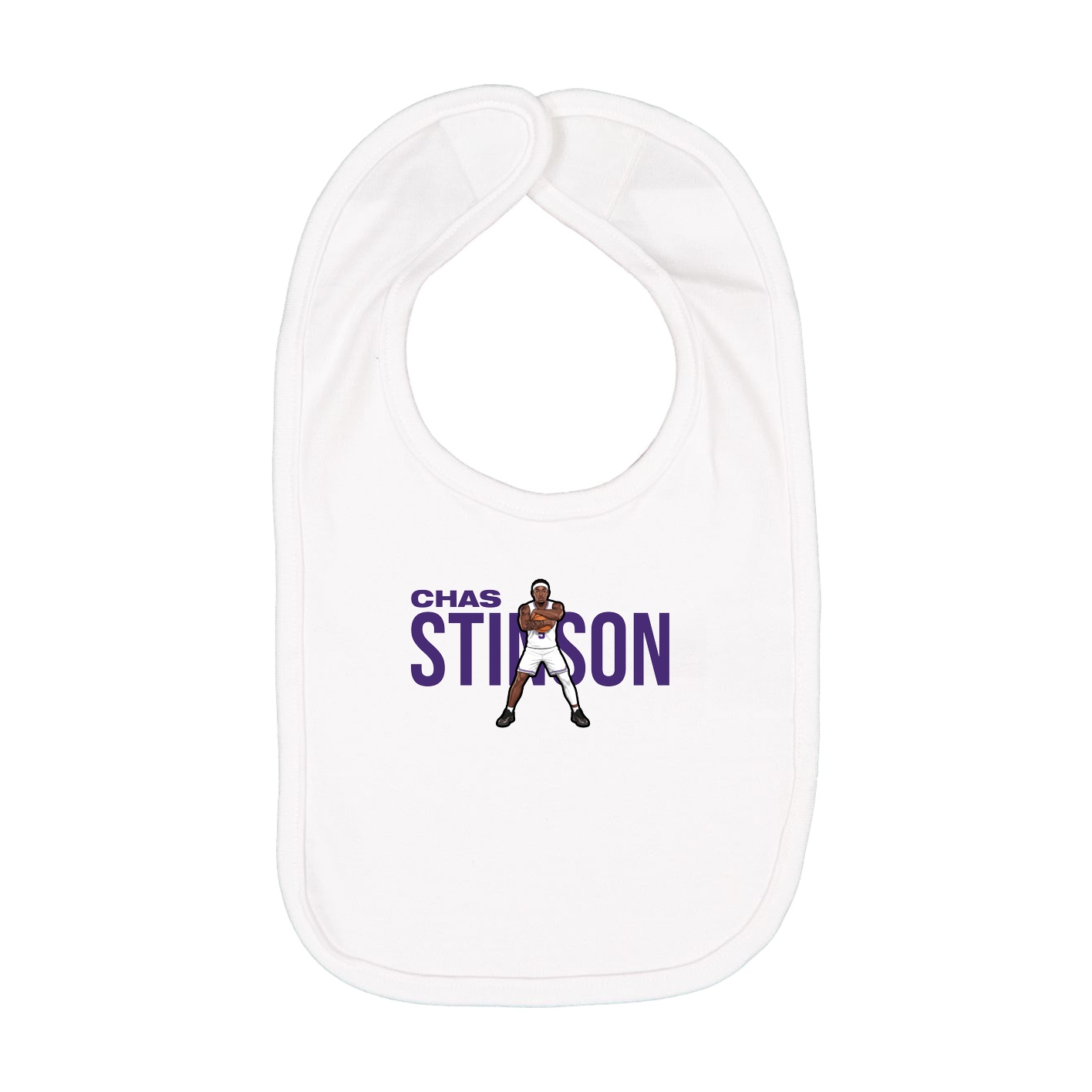 Infant Bib — Player Name in White