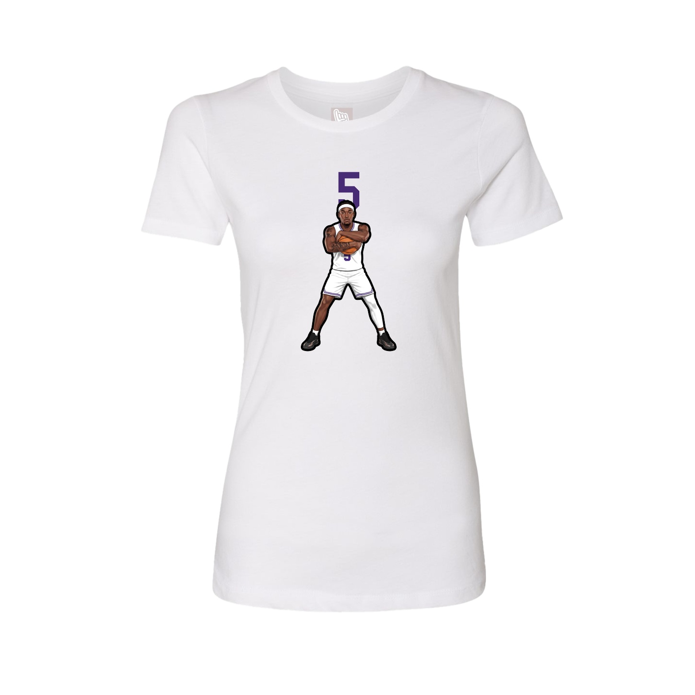 Fitted Women's Tee — Number Top in White