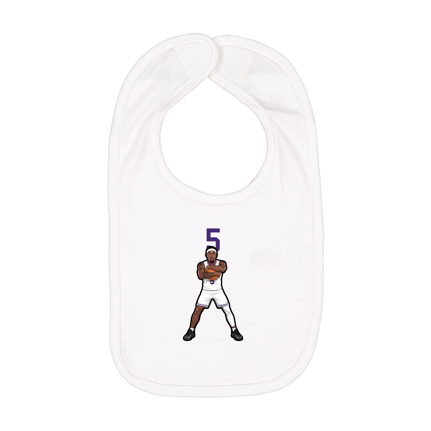 Infant Bib — Number Top in White