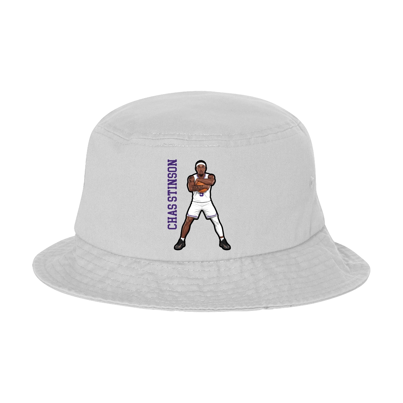 Bucket Cap — Name Vertical in White