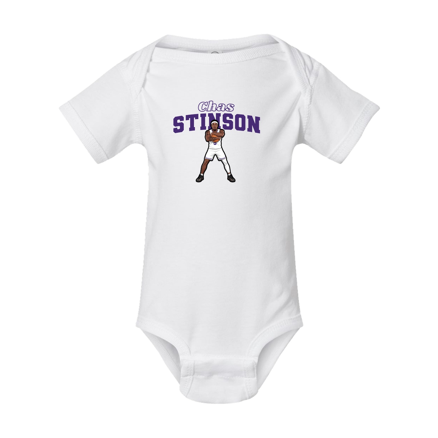 Baby Onesie — Name Arch in White