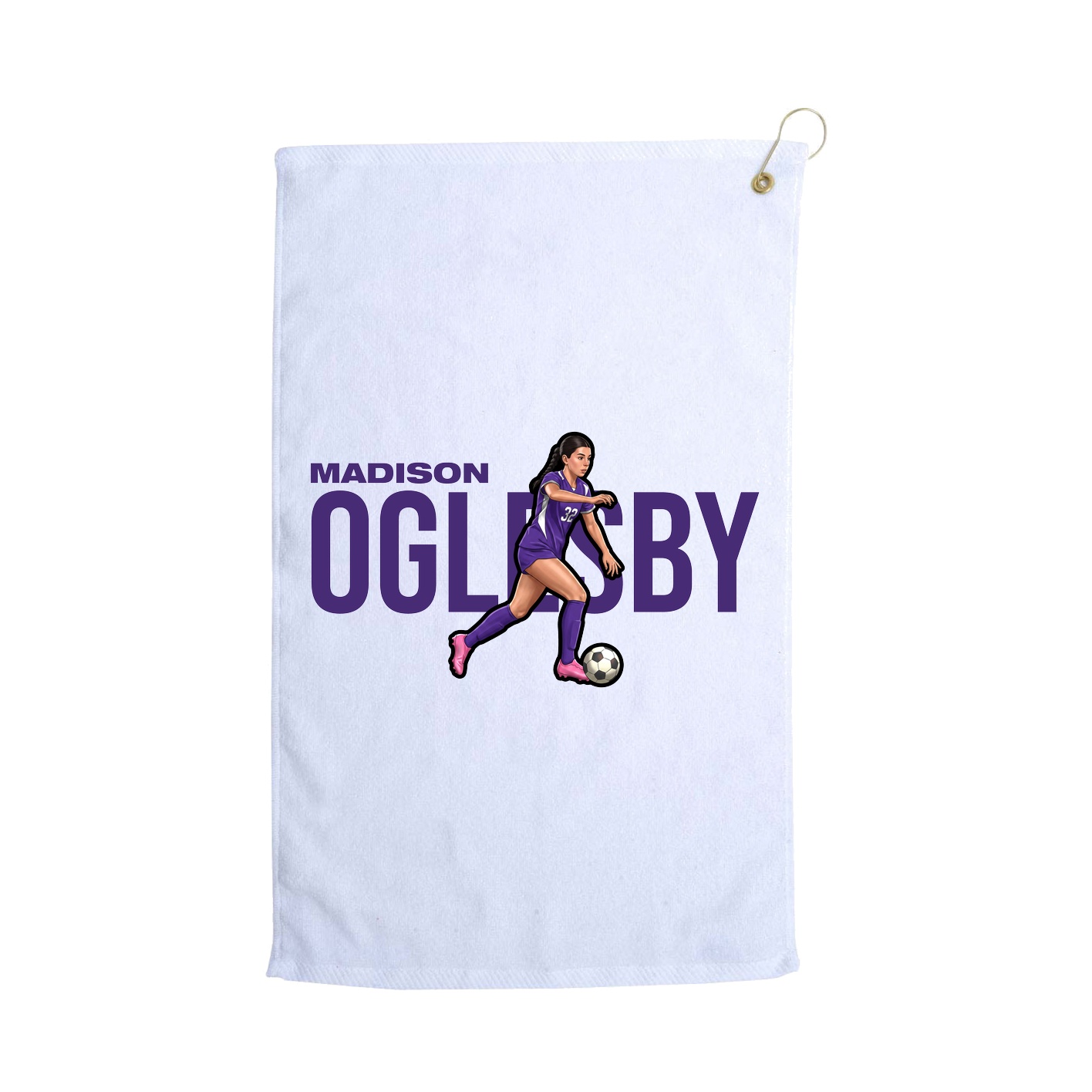 Golf Towel — Player Name in White