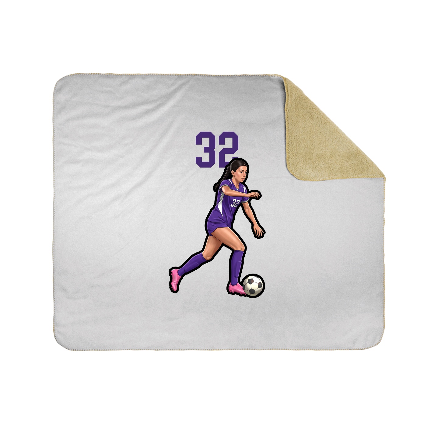 Throw Blanket — Number Top in White