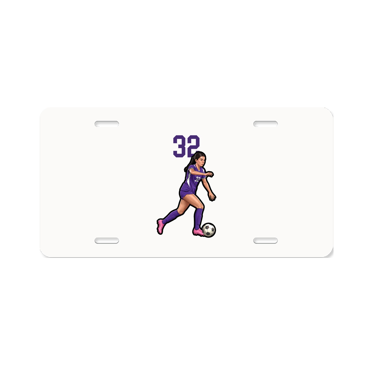 License Plate — Number Top in Classic