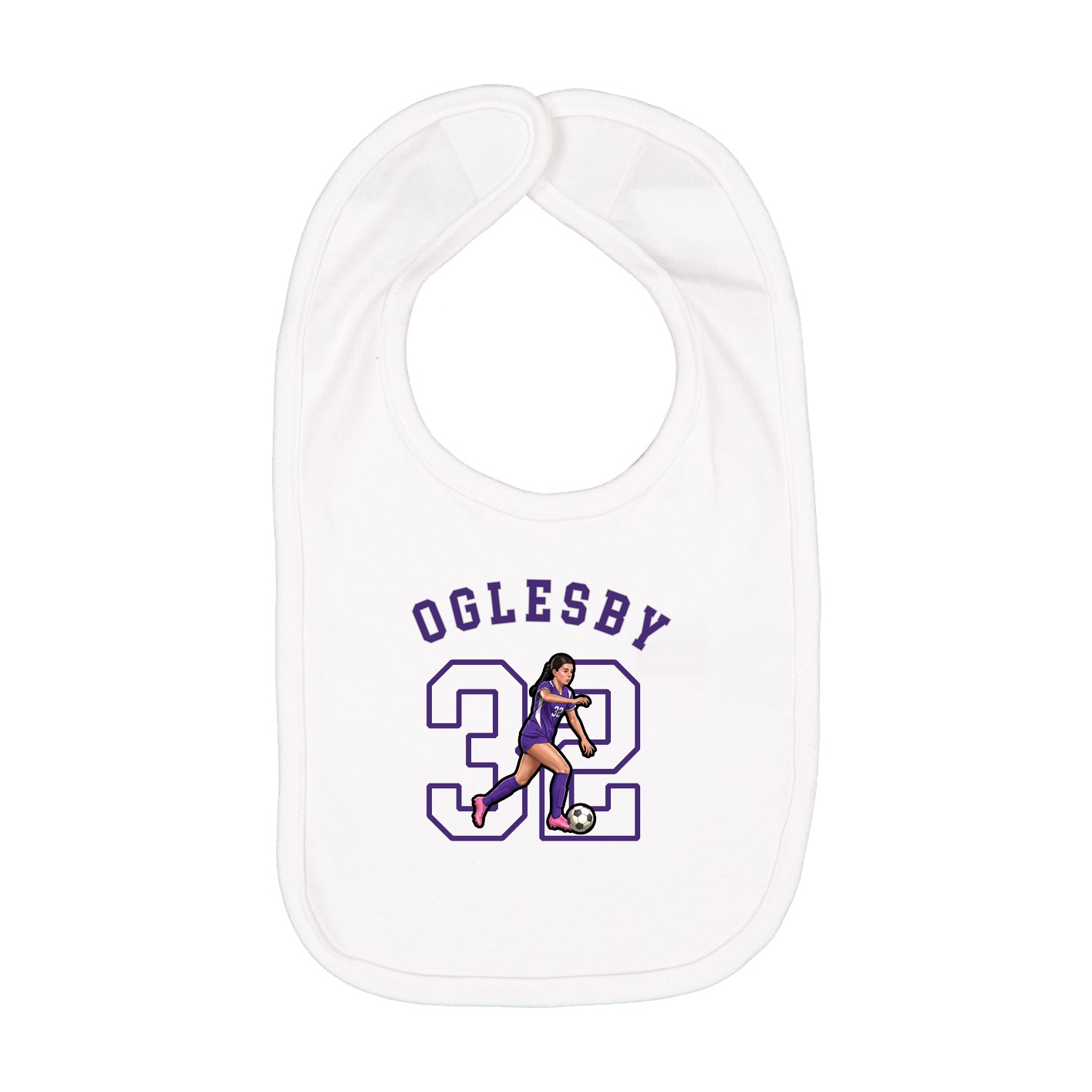Infant Bib — Shirsey Arch in White