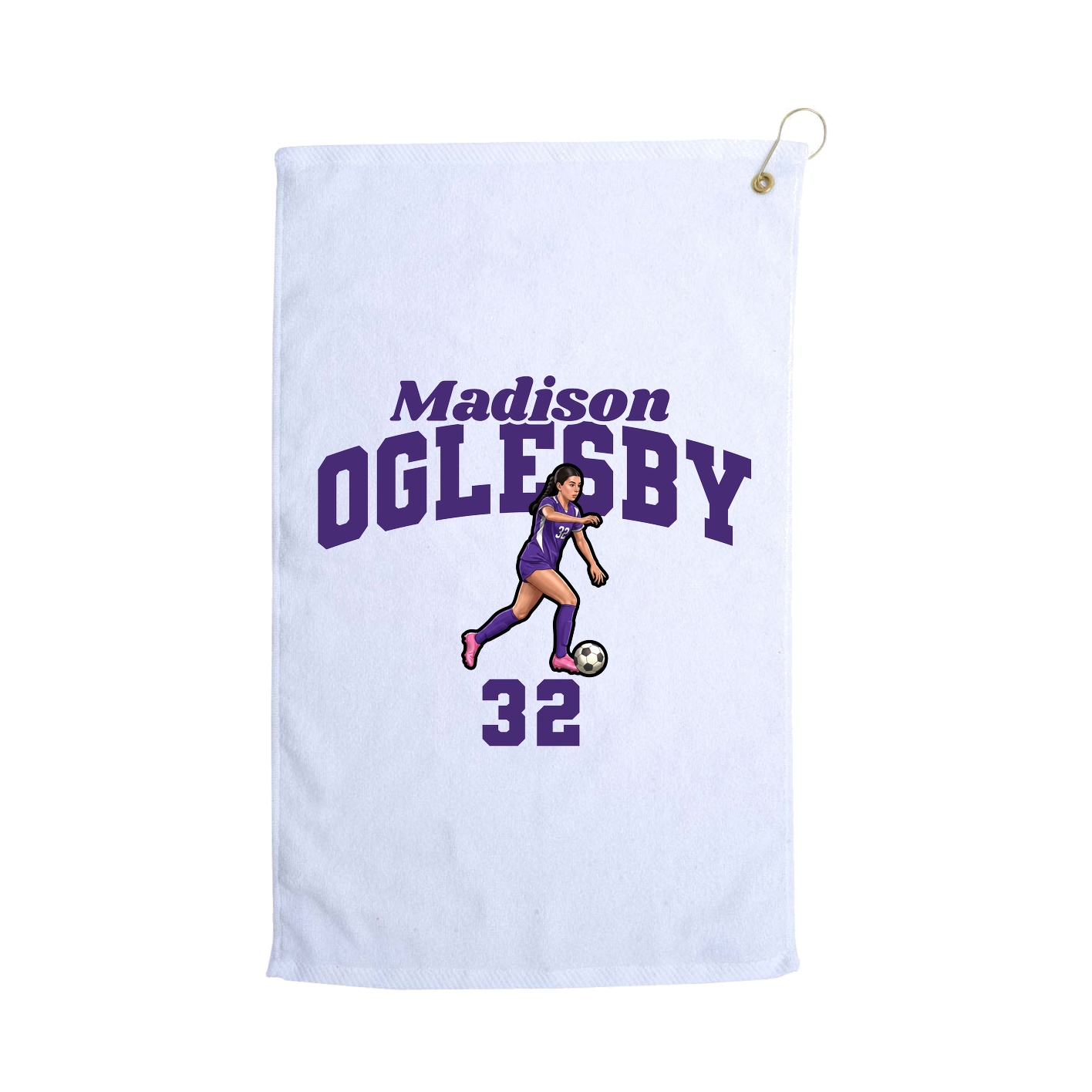 Golf Towel — Signature Arch in White