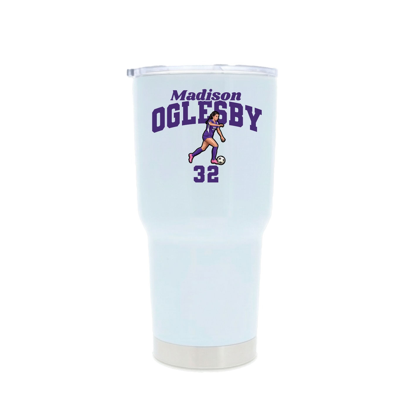 30oz Stainless Steel Tumbler — Signature Arch in White
