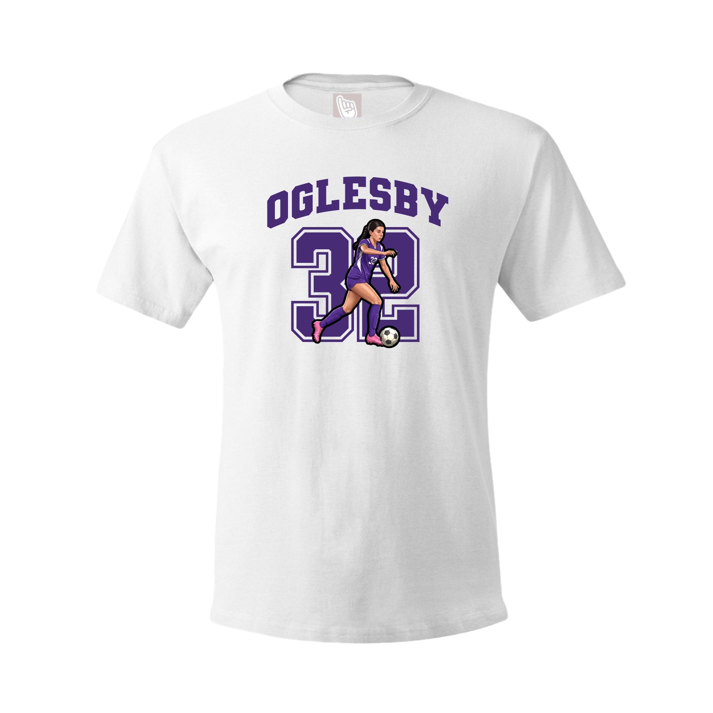 Youth Tee — Number in White