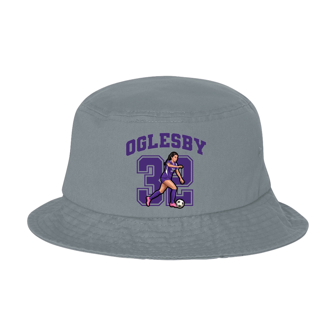 Bucket Cap — Number in Grey