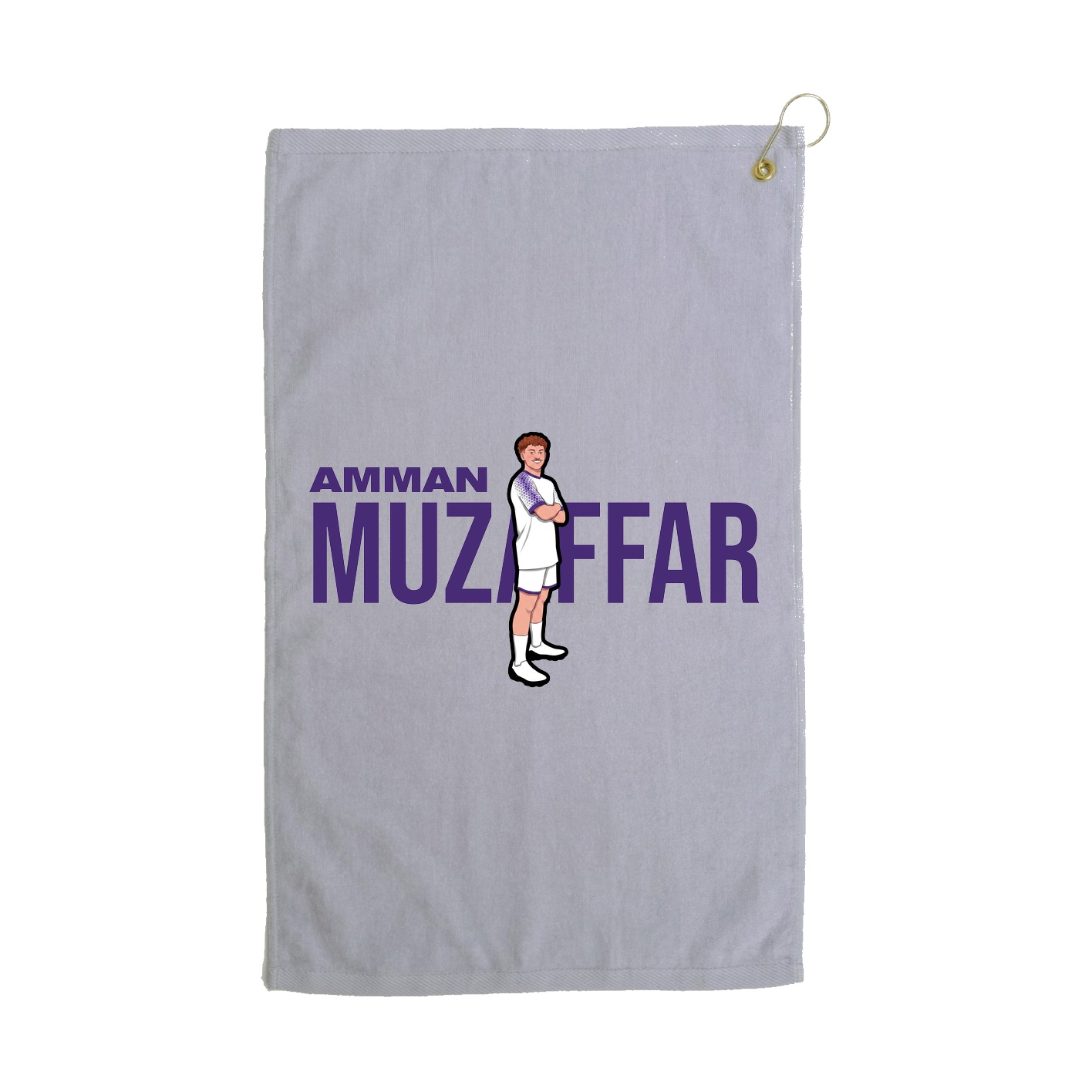 Golf Towel — Player Name in Grey