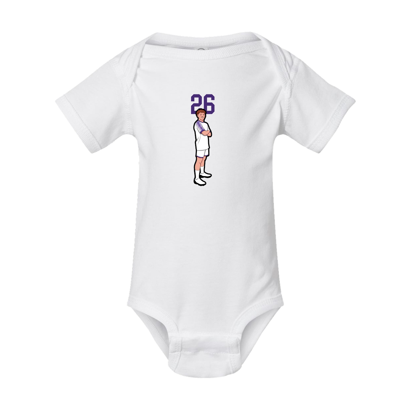 Baby Onesie — Number Top in White