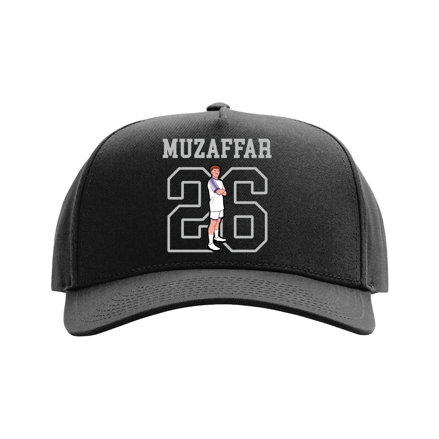 Full Fabric Five-Panel Champ Cap — Shirsey in Black
