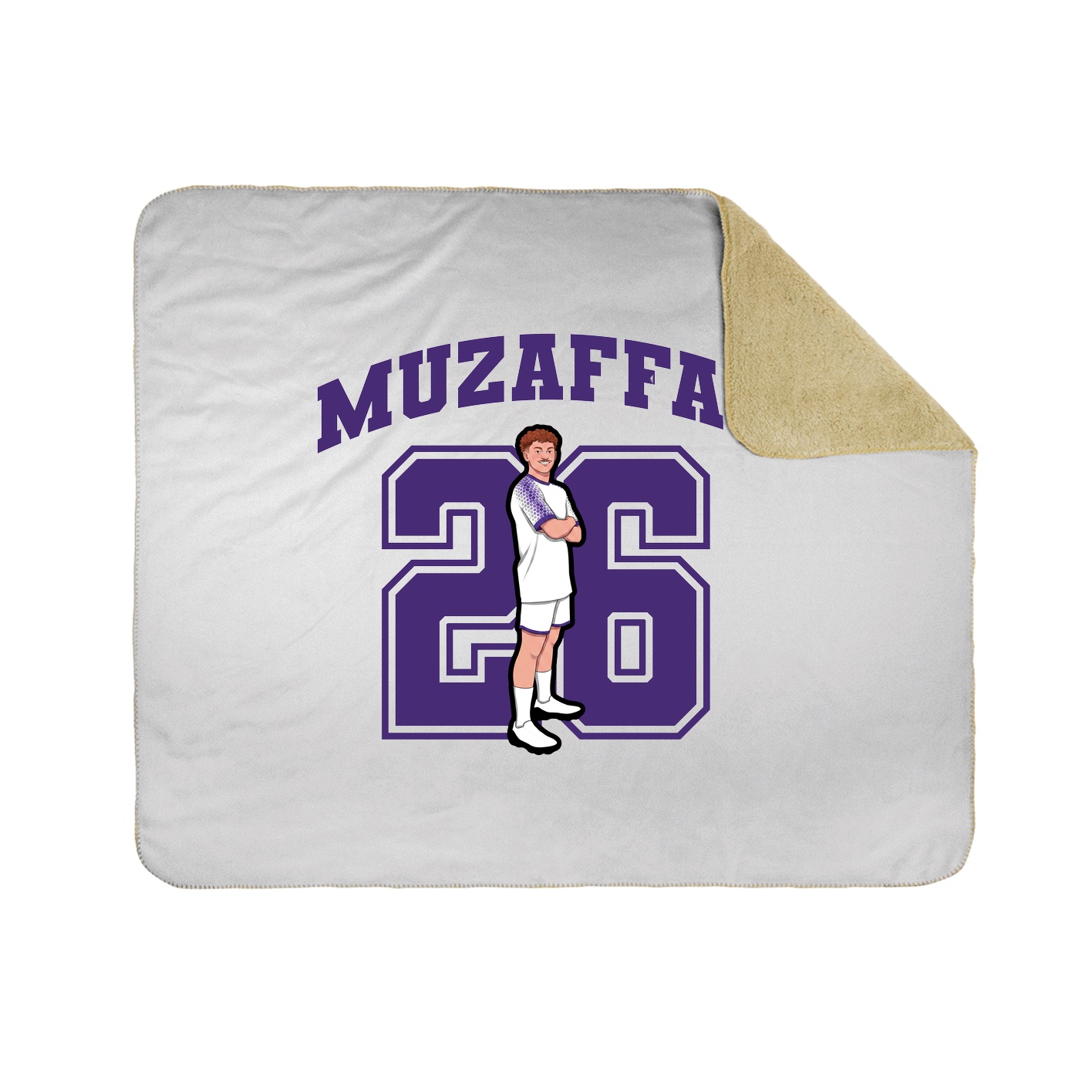 Throw Blanket — Number in White