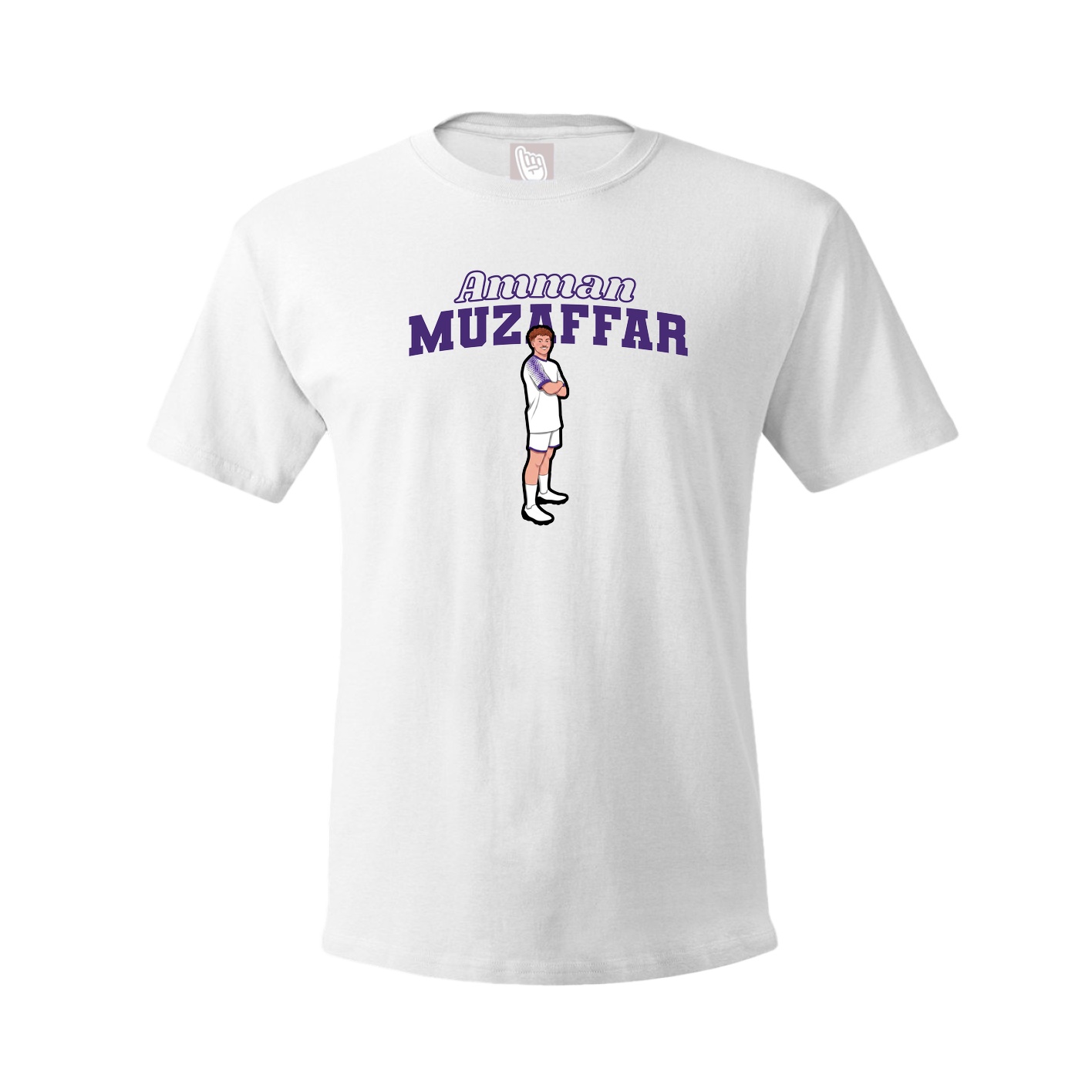 Youth Tee — Name Arch in White