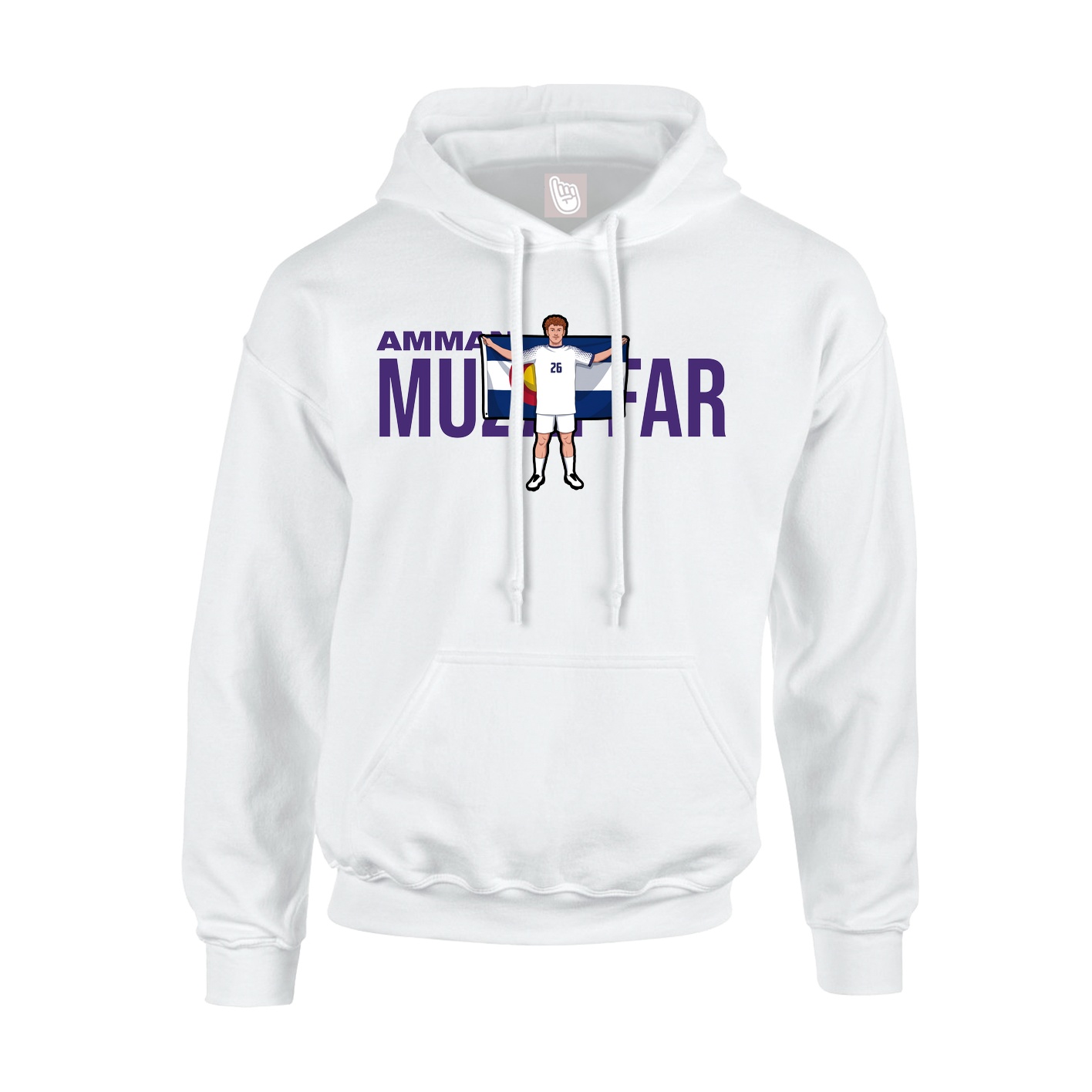 Youth Hoodie — Player Name in White