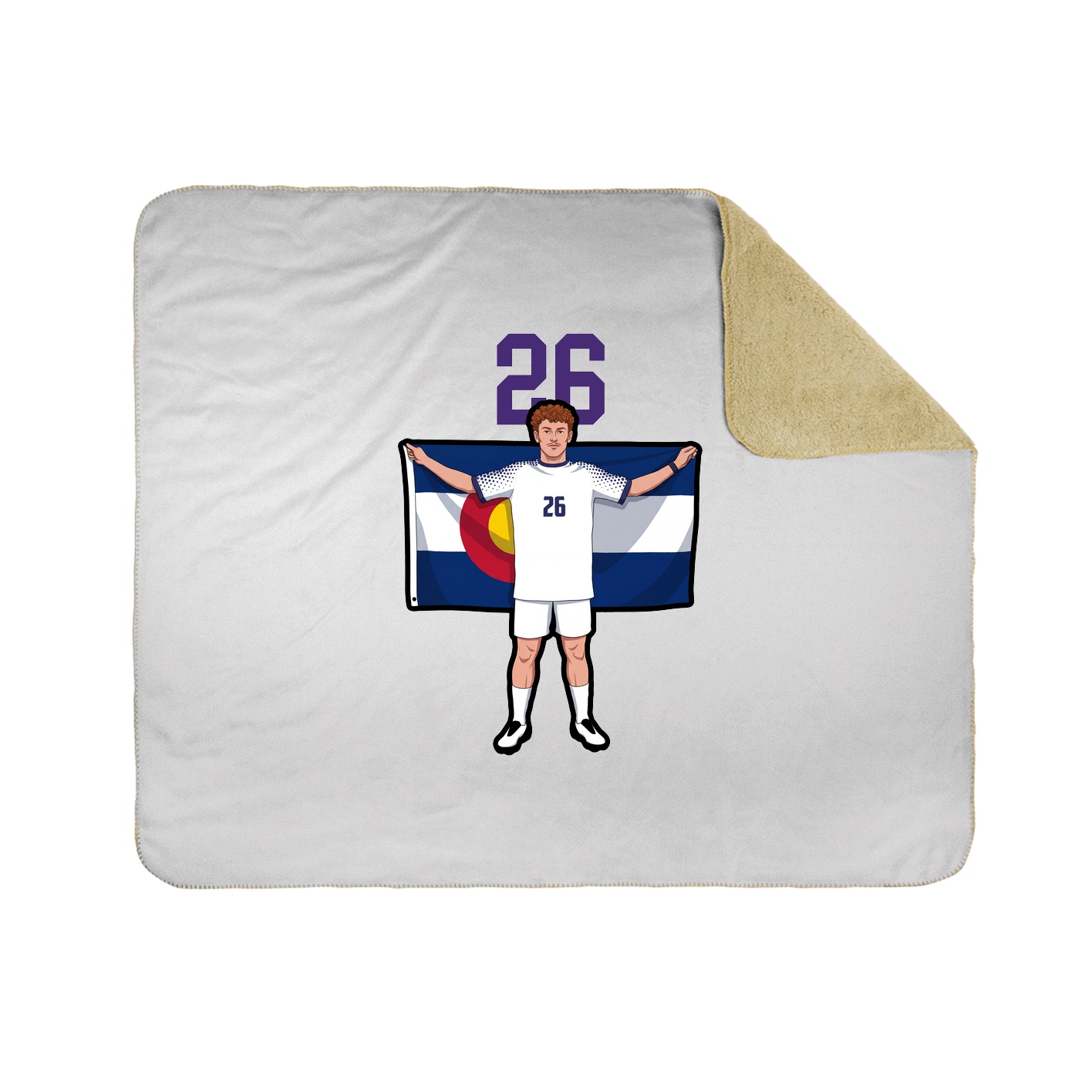 Throw Blanket — Number Top in White