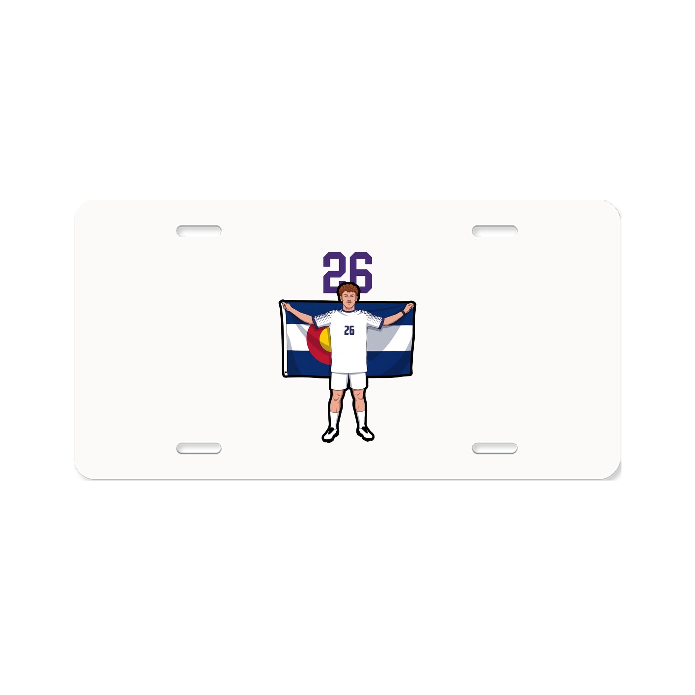License Plate — Number Top in Classic