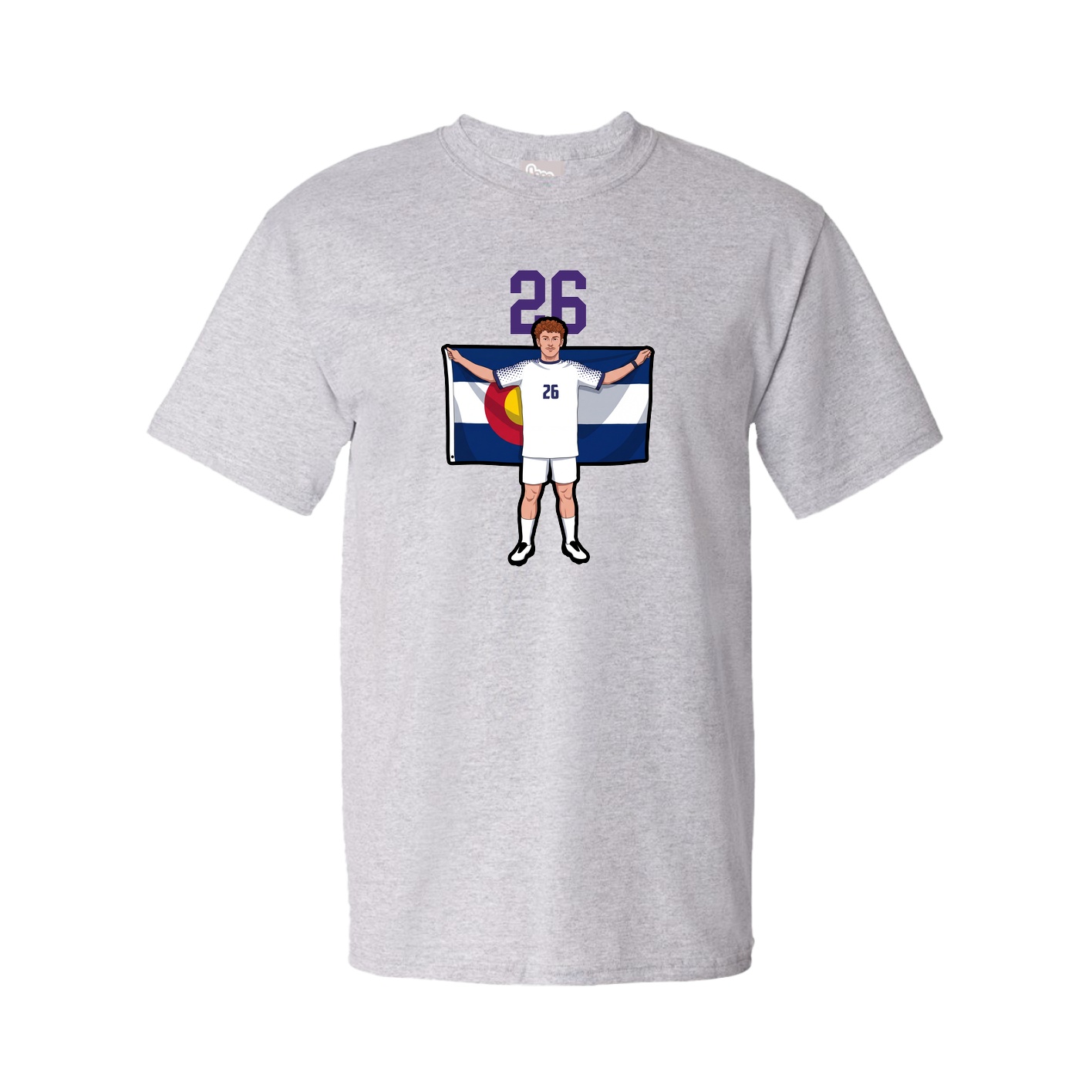 Youth Tee — Number Top in Grey