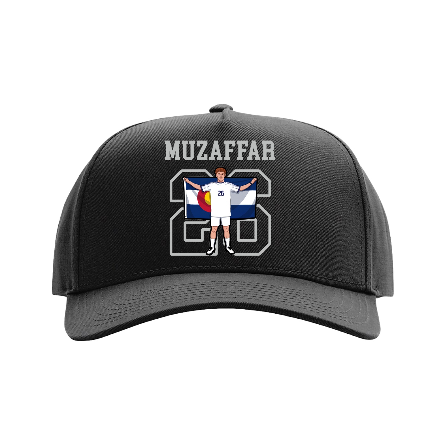 Full Fabric Five-Panel Champ Cap — Shirsey in Black