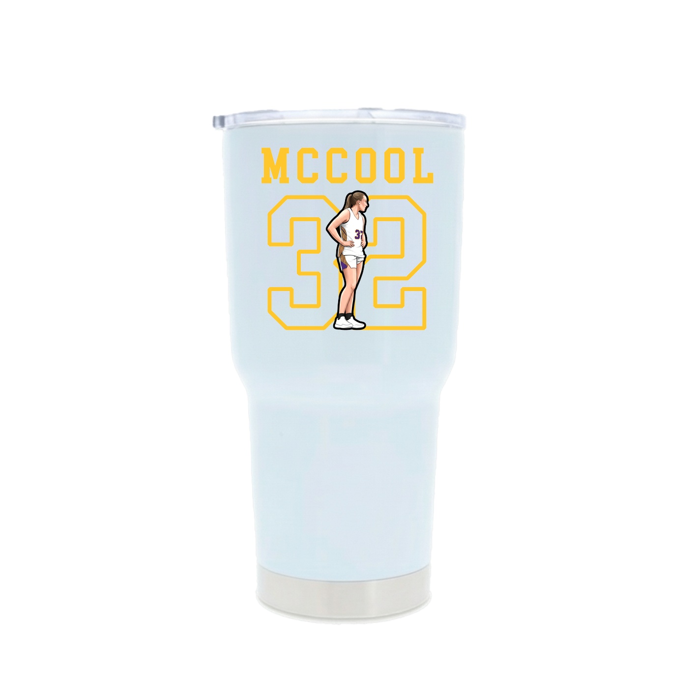30oz Stainless Steel Tumbler — Shirsey in White