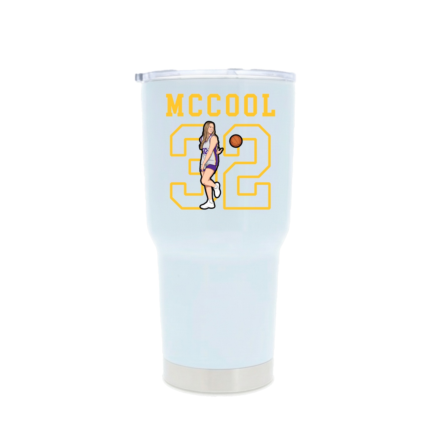 30oz Stainless Steel Tumbler — Shirsey in White