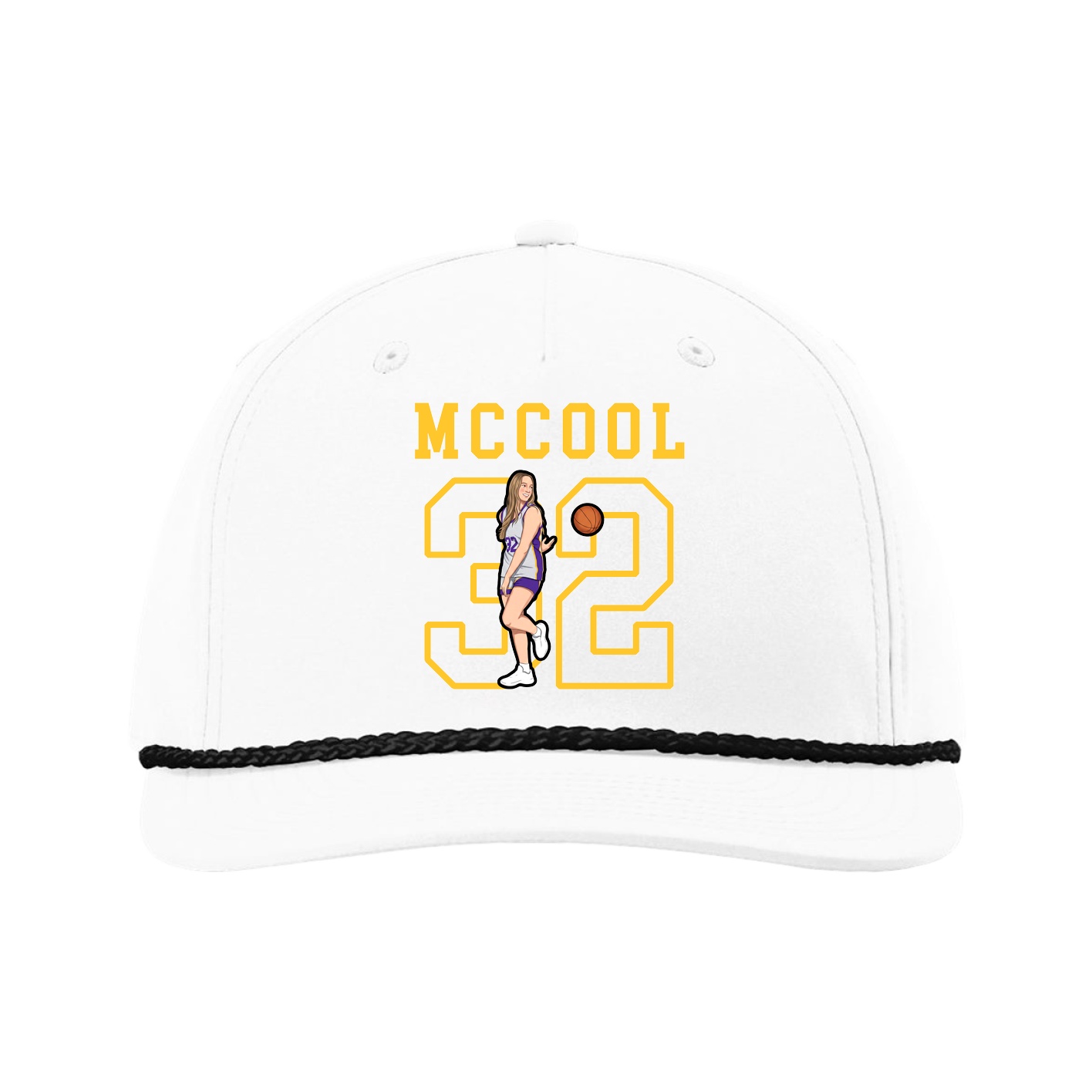Five-Panel Classic Rope Cap — Shirsey in White