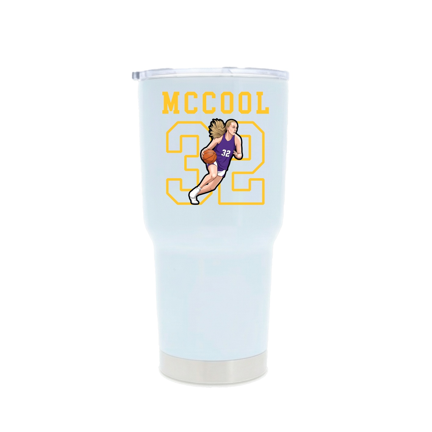 30oz Stainless Steel Tumbler — Shirsey in White