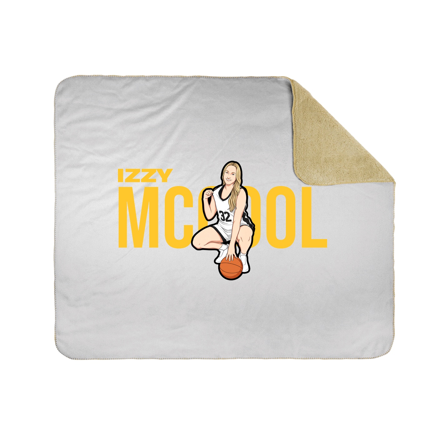 Throw Blanket — Player Name in White
