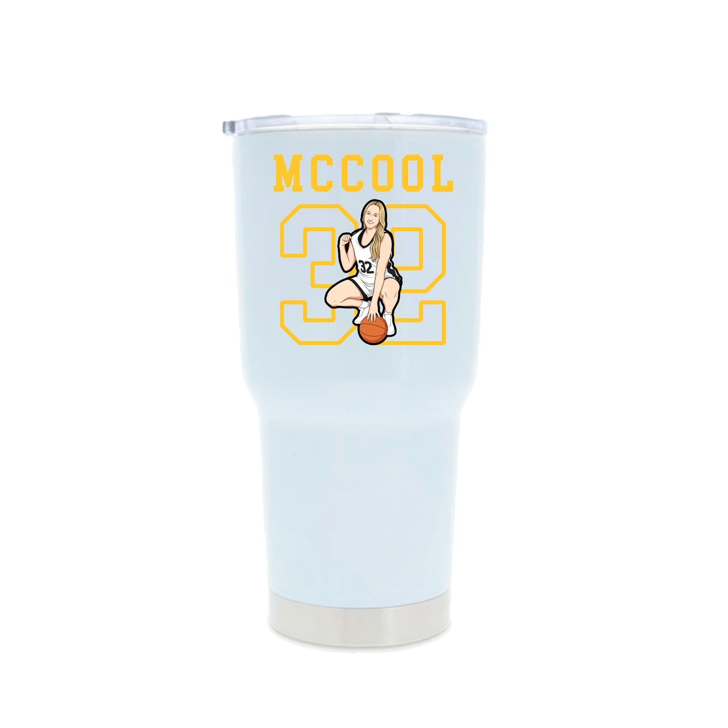 30oz Stainless Steel Tumbler — Shirsey in White
