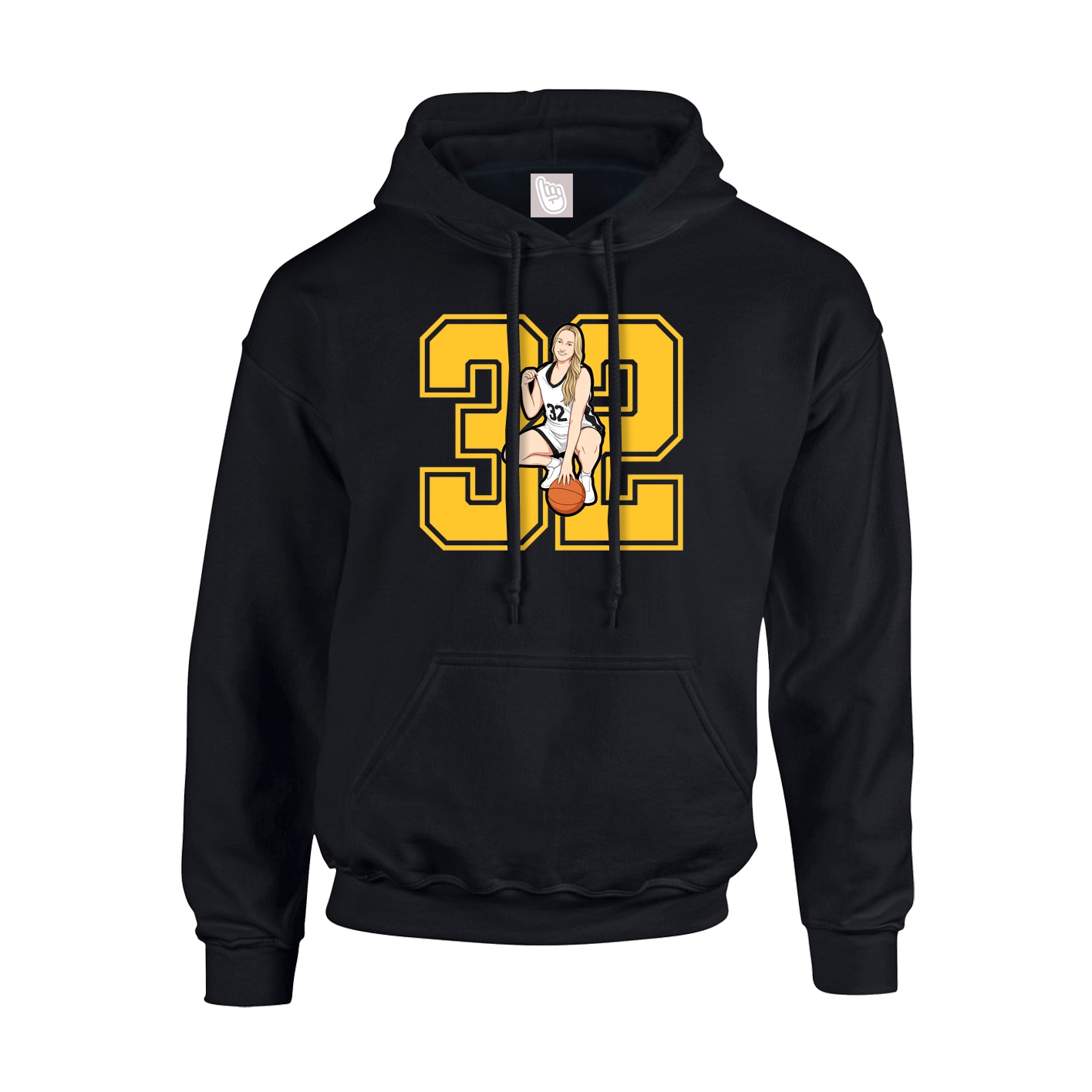 Hoodie — Number in Black