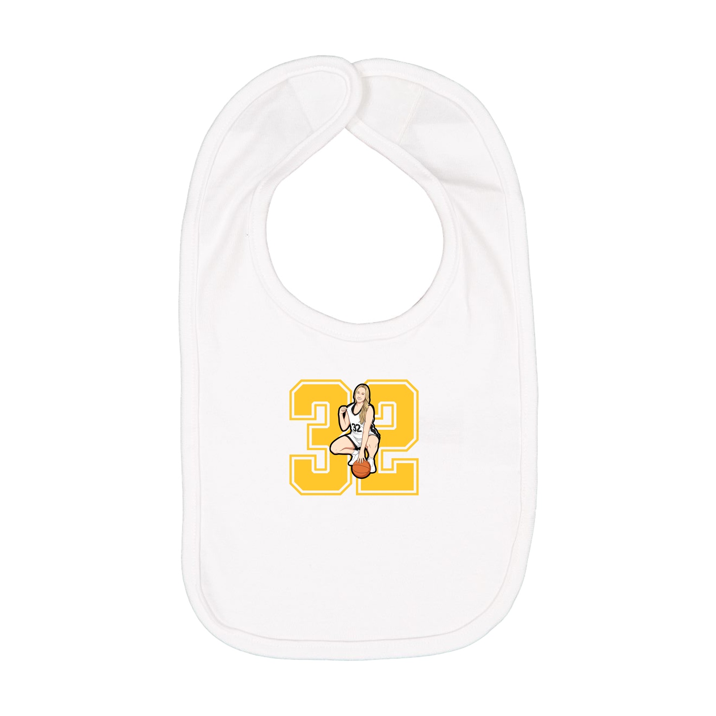 Infant Bib — Number in White