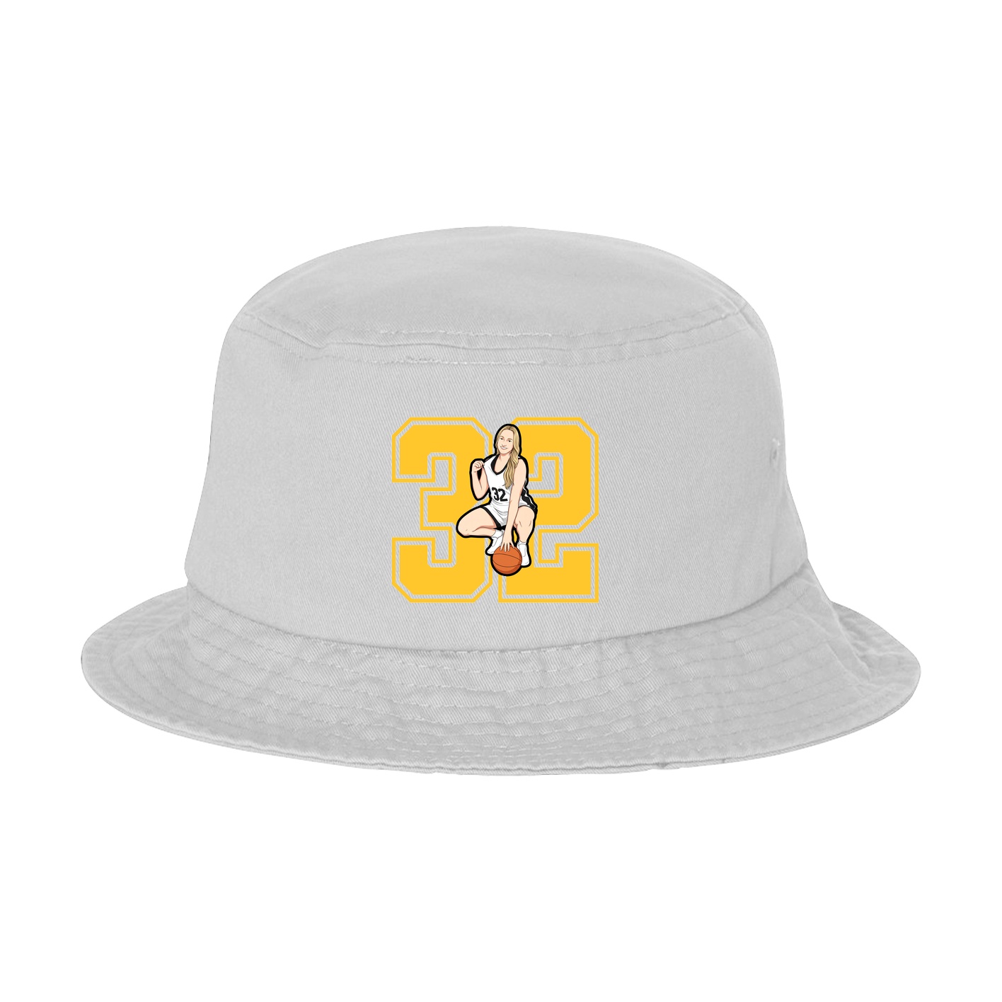 Bucket Cap — Number in White