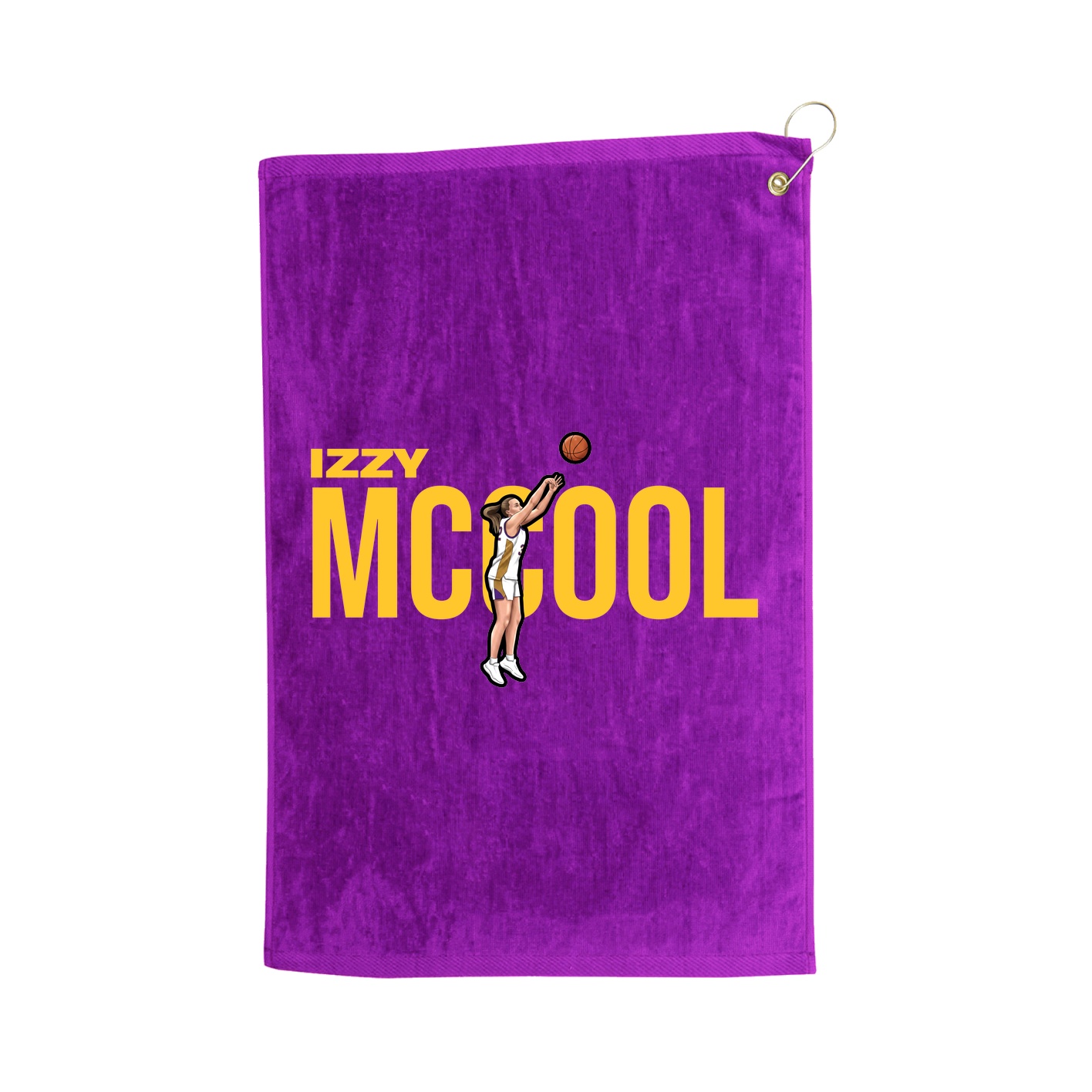Golf Towel — Player Name in Purple