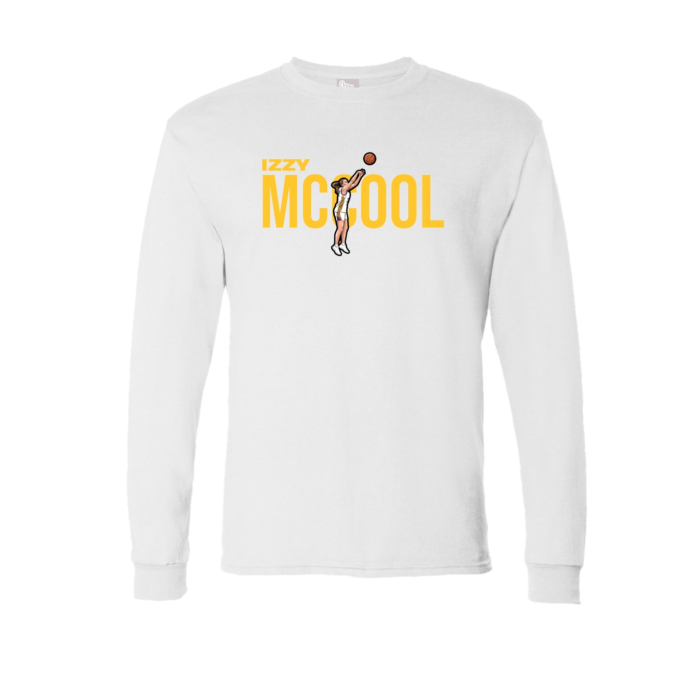 Long Sleeve Tee — Player Name in White